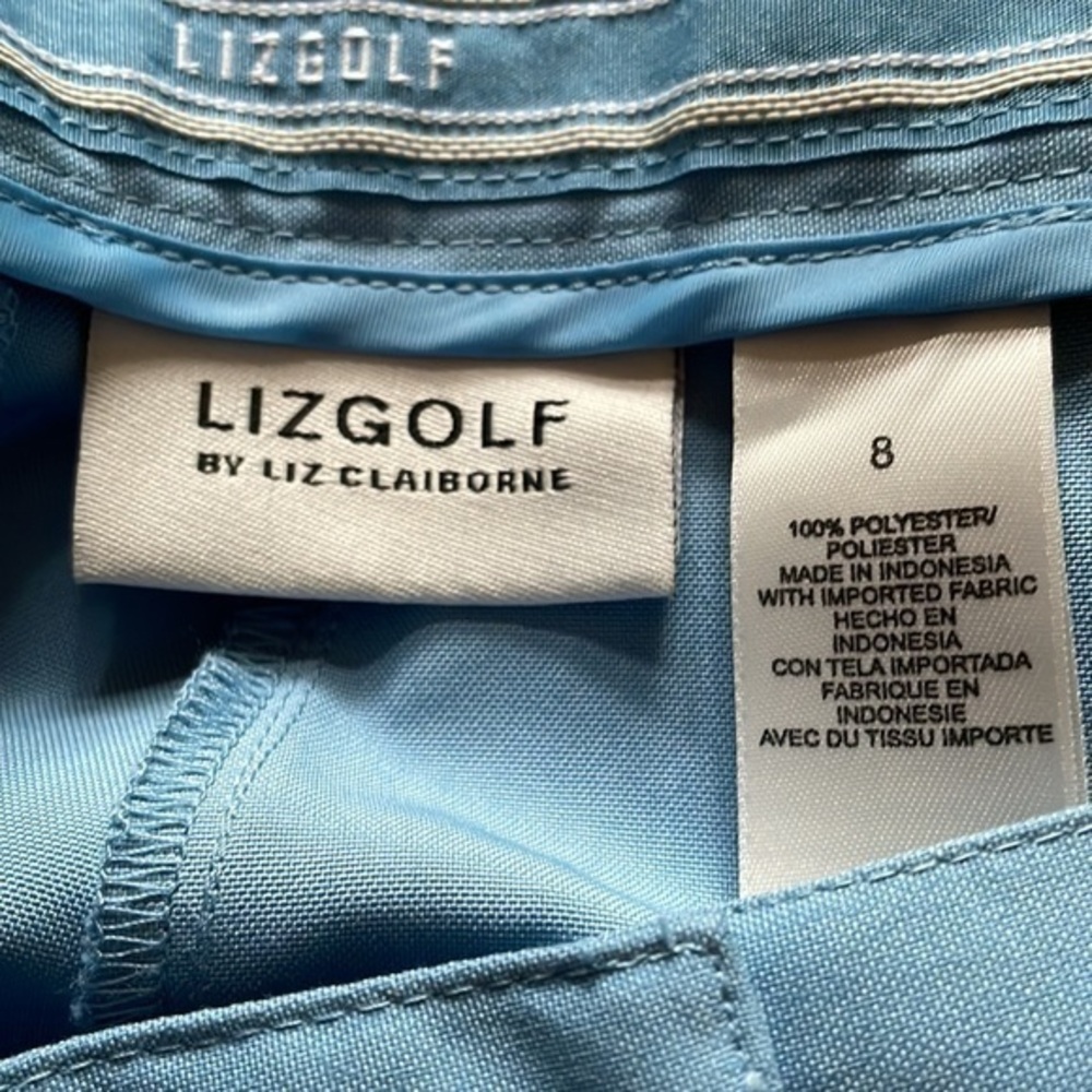 Liz Golf Women’s Golf Shorts Blue Size 8 Microfiber NWT Stain Resistant Preppy - Picture 7 of 8
